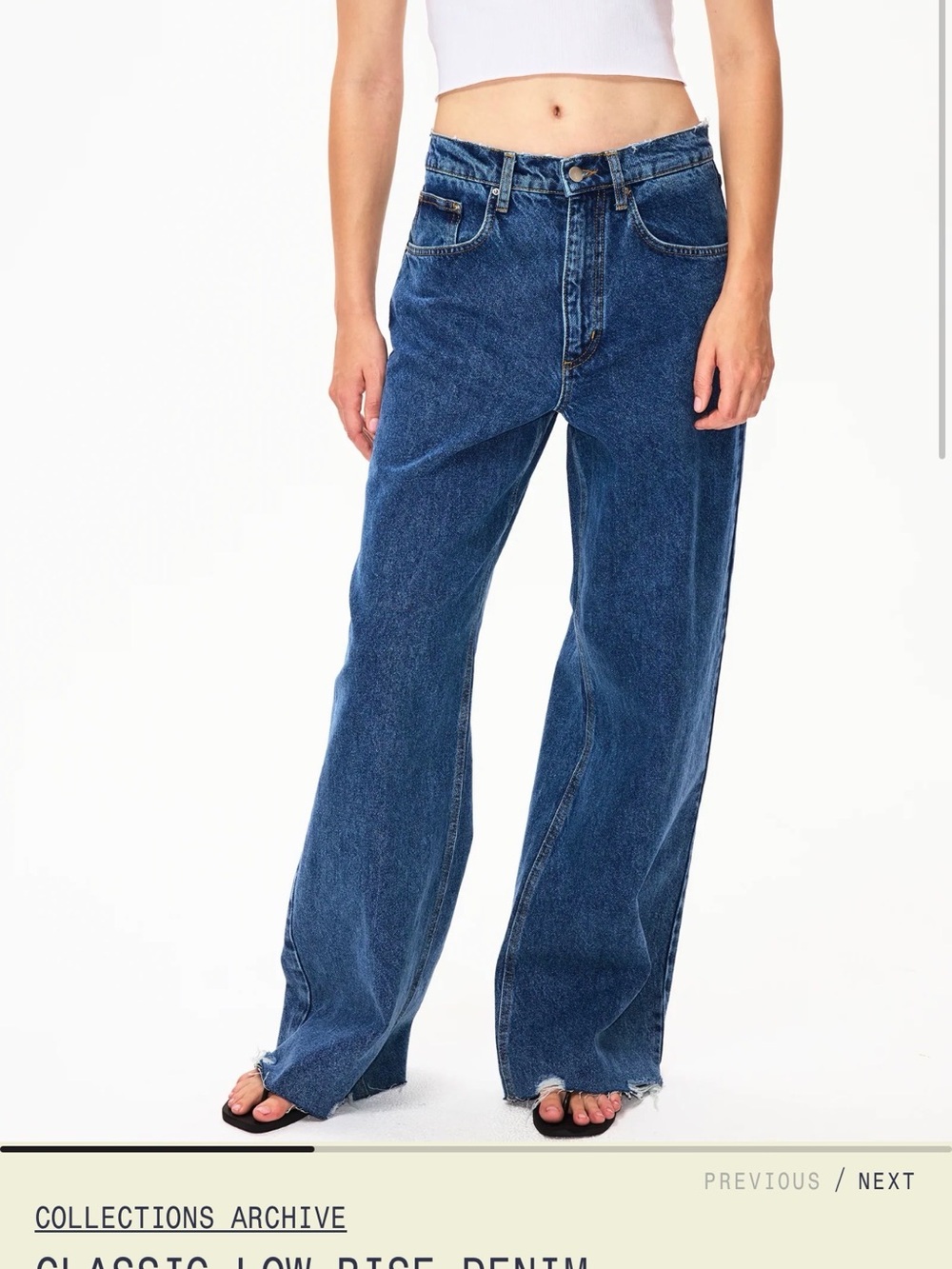 KHY High-Rise Wide-Leg Denim Jeans in Deep Blue brand new
